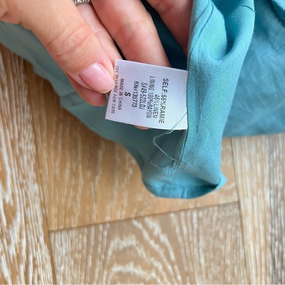 KARLIE Linen Raffle Mini Dress - Picture 11 of 11